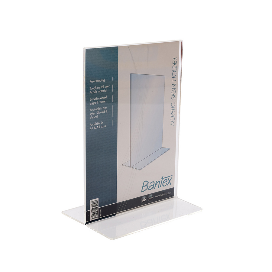 Papan Informasi Akrilik Bantex Sign Holder Ukuran A5 (21 x 14,8 cm) - utama